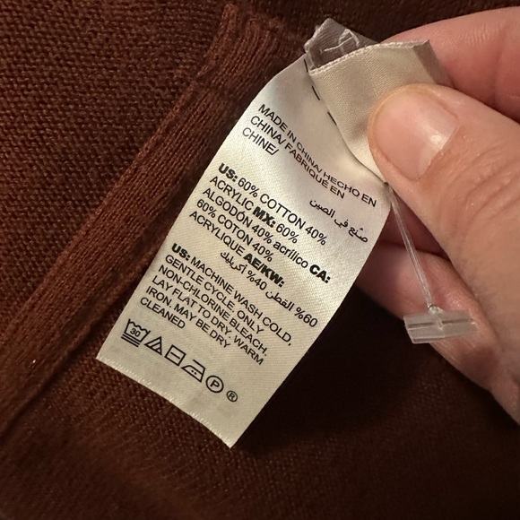 Chicos Faux-Suede Trim Ruana Wrap Size M - Picture 5 of 6